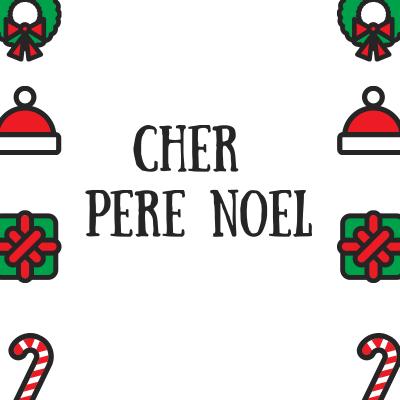 Le papier à lettre de Noël avec des motifs