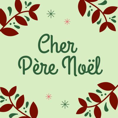 Le papier à lettre de Noël fleuri à imprimer avec Tête à modeler
