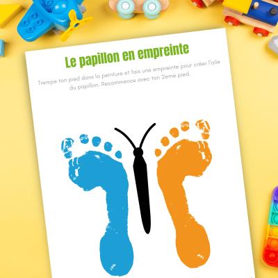Papillon empreintes à imprimer