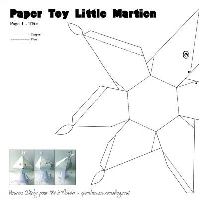 Le patron a imprimer gratuitement du papertoy martien