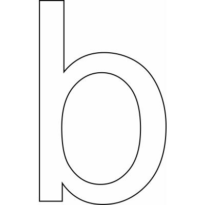 b minuscule - motif à imprimer