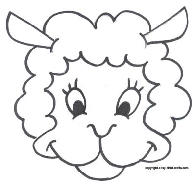 Un coloriage de mouton à imprimer pour le Carnaval afin de pouvoir se déguiser en beau mouton !