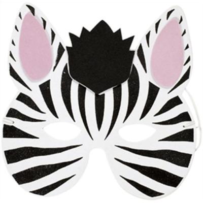 Un masque de zèbre à imprimer pour le Carnaval afin de pouvoir se déguiser en beau zèbre !