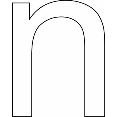 n minuscule - motif à imprimer