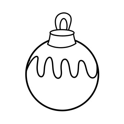 3 boules simples à colorier