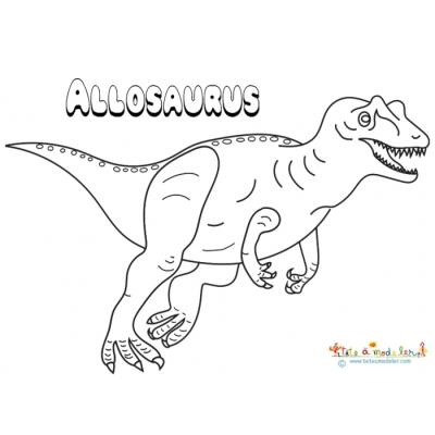 Allosaure, dinosaure allosaure à colorier