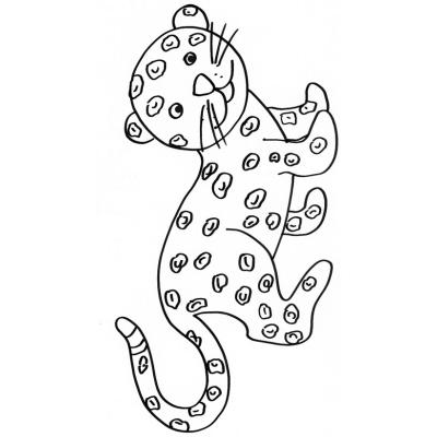 coloriage d'un bébé jaguar