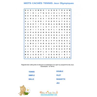 Tennis, Mots cachés de tennis