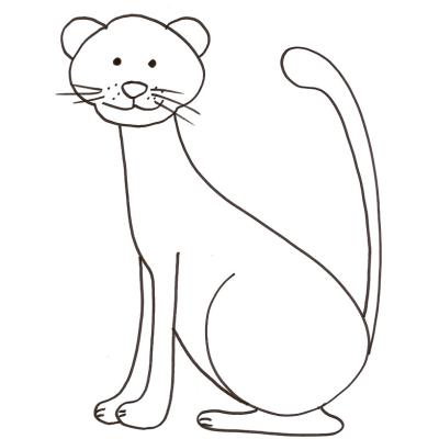 coloriage d'une panthère