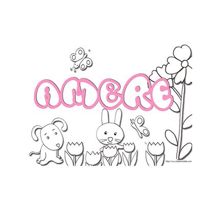 coloriage prénom Ambre