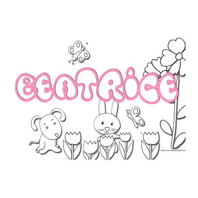 coloriage prénom Béatrice