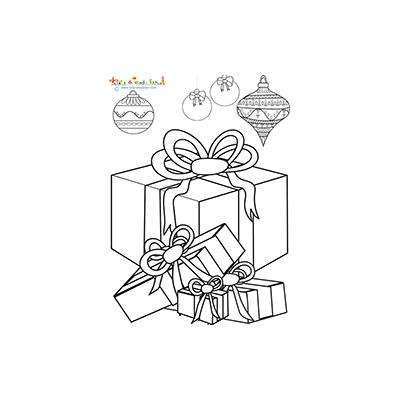 Des cadeaux de Noël à colorier