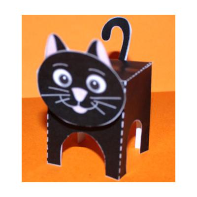 Paper toy chat noir