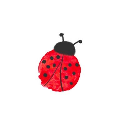 Peindre des coccinellesaux doigts