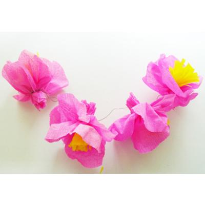 Fabriquer des fleurs en papier cépon rose