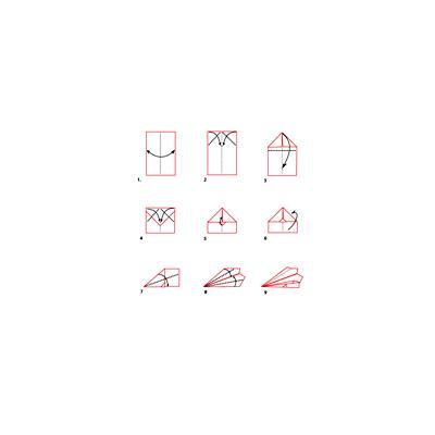 Croquis origami de l'avion
