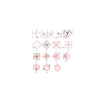 Croquis origami du bonhomme à capuche