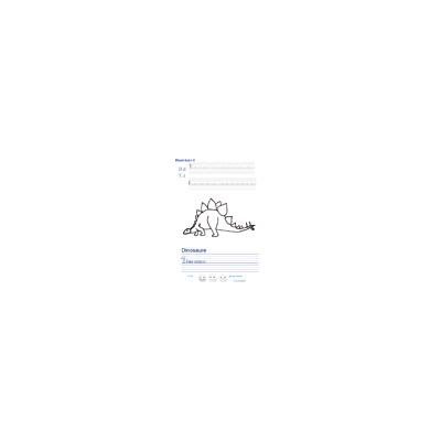 Imprimer la page d'écriture sur le dinosaure