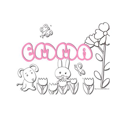 coloriage pr&eacute;nom Emma