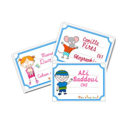 Etiquettes de cahier à imprimer