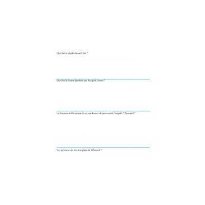 Fiche de lecture de la cigale et la fourmi page 2