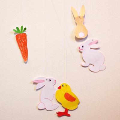 Guirlande de Pâques à colorier