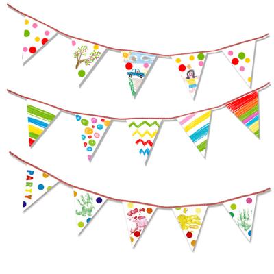 Guirlande de fanions à colorier