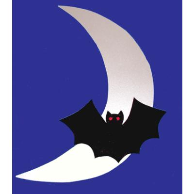 Fabriquer une lune et chauve souris d'Halloween
