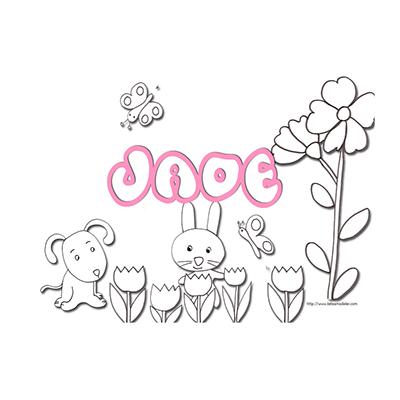 coloriage prénom Jade