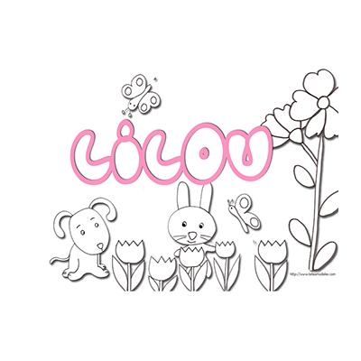 coloriage prénom Lilou
