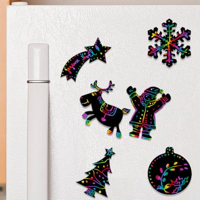 Magnets de Noël en carte à gratter