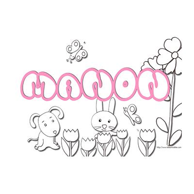 coloriage prénom Manon