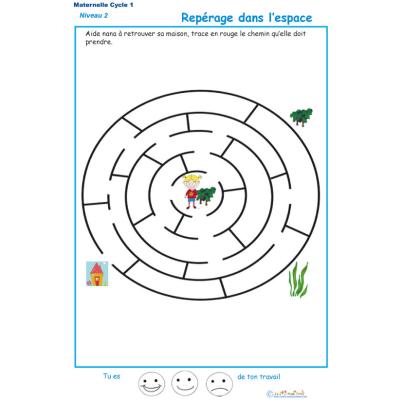 Exercice 1 : repérage dans l'espace labyrinthe 1