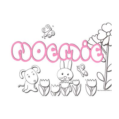 coloriage prénom Noemie