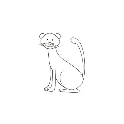 Coloriage félin : panthère