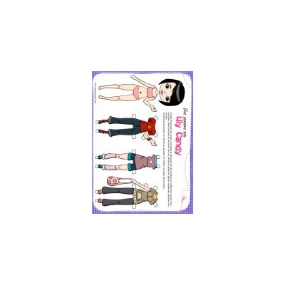 Paper doll Lily Candy a imprimer