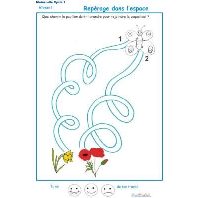 Imprimer le labyrinthe 4 sur le rep&eacute;rage dans l'espace