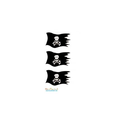 drapeaux de pirate pour la décoration d'un gâteau pirate