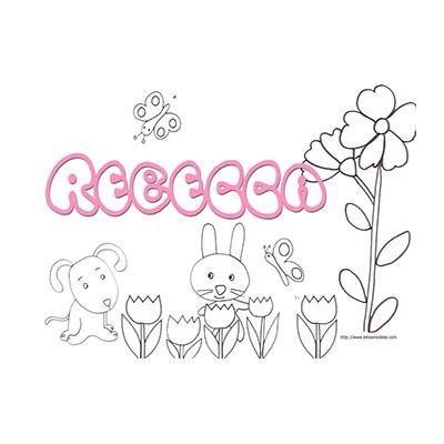 Coloriage prénom Rebecca