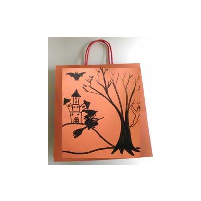 Sac bonbons halloween décoré de dessins