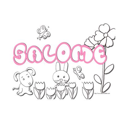 coloriage prénom salomé