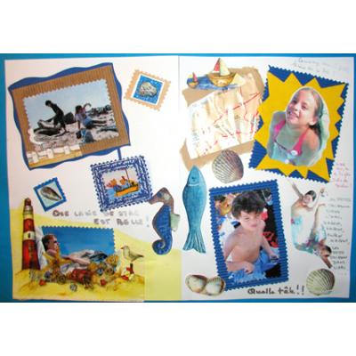 Réalisation du scrapbooking bord de mer 
