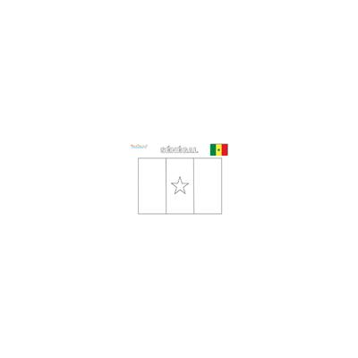 Coloriage du drapeau du Sénégal