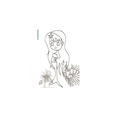 Coloriage petite sirène