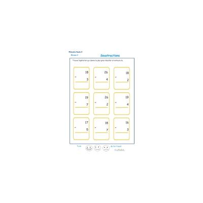 Soustractions pour les enfants du CP et CE1 - primaire cycle 2