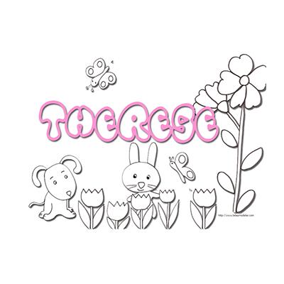 Coloriage prénom Thérèse