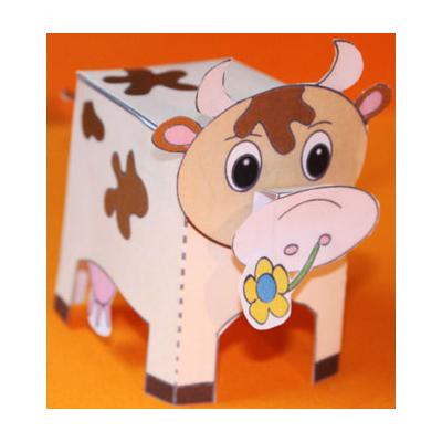 Paper toy vache
