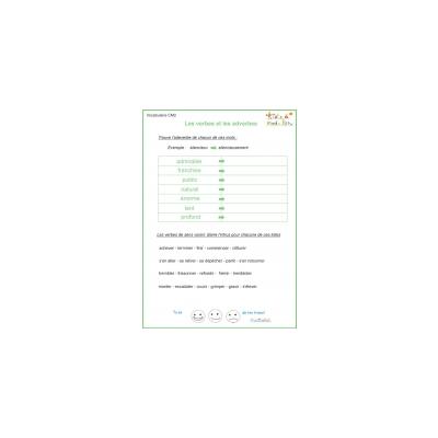 Exercice vocabulaire adverbes