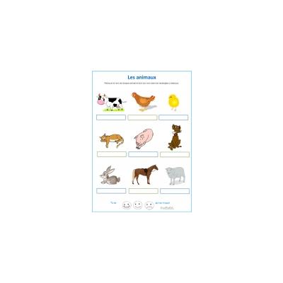 Exercice vocabulaire CP - Les animaux