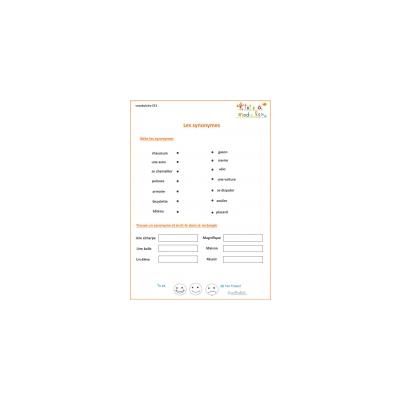 Exercice vocabulaire synonymes